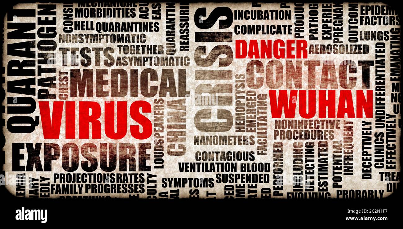 Influenza Coronavirus Infezione Da Virus Pandemico Grunge Background Foto Stock