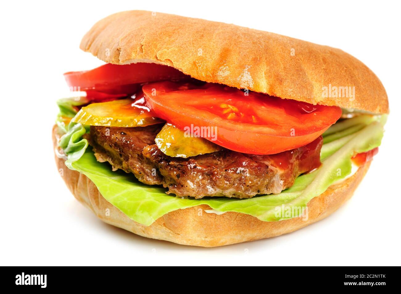 Realistiche hamburger Foto Stock