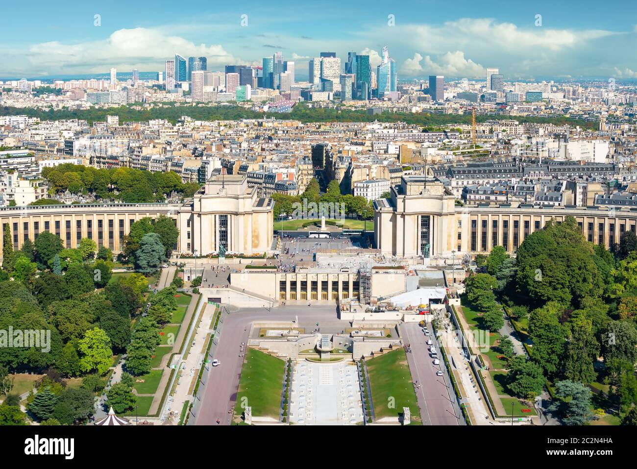 La Defense e moderni edifici a Parigi, Francia Foto Stock