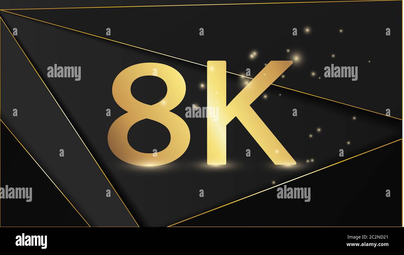 8K Ultra HD, 4K UHD, Quad HD, Full HD Vector Resolution Presentation。 impostata da 1080p a 8k. 8K UHD è la risoluzione più elevata definita nella Reg. 2020 Foto Stock