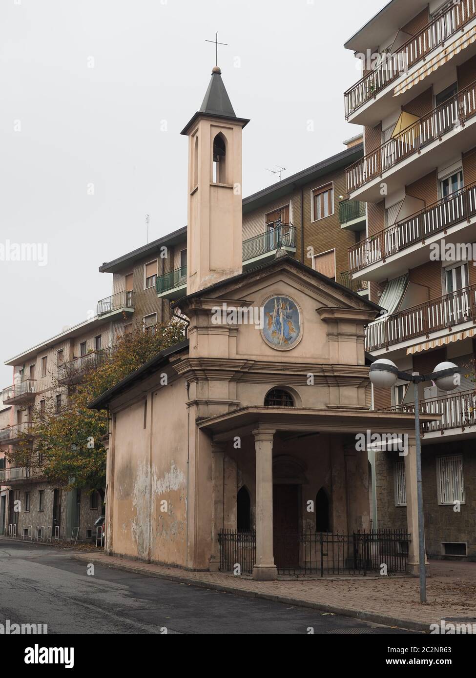 Cappella della Madonna delle Grazie (significato la Madonna delle Grazie cappella) in Settimo Torinese, Italia Foto Stock
