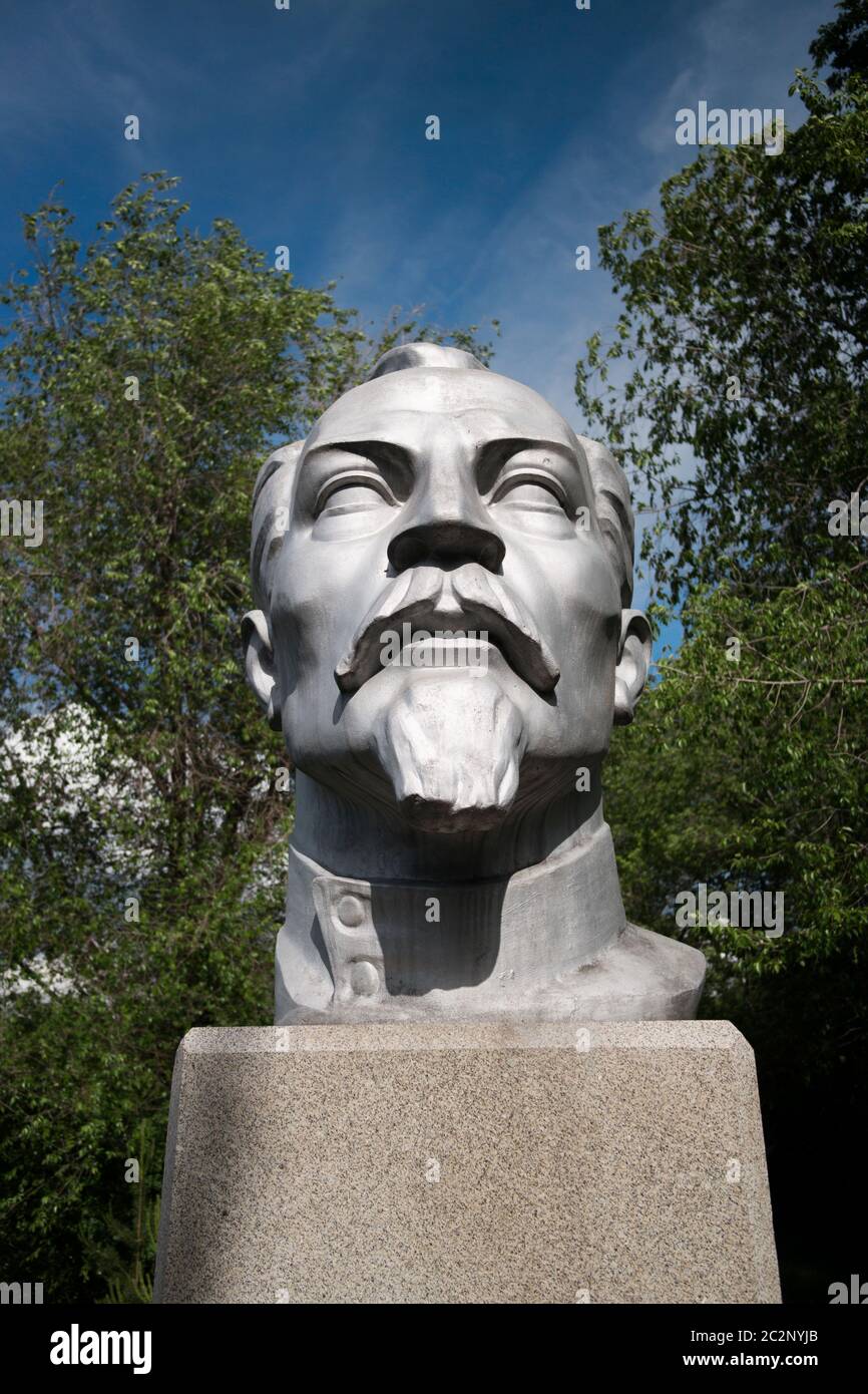 Kazakhstan, Ust-Kamenogorsk - 21 maggio 2020. Felix Dzerzhinsky busto nel parco. 2000 s. Foto Stock