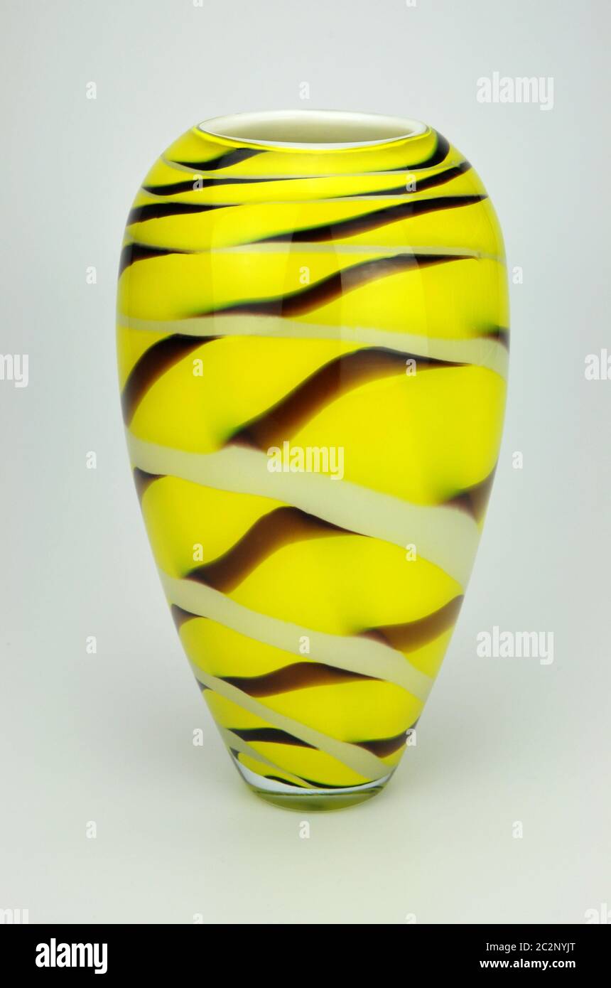 Lavorazione Arte Murano Sommerso vaso in vetro Foto Stock