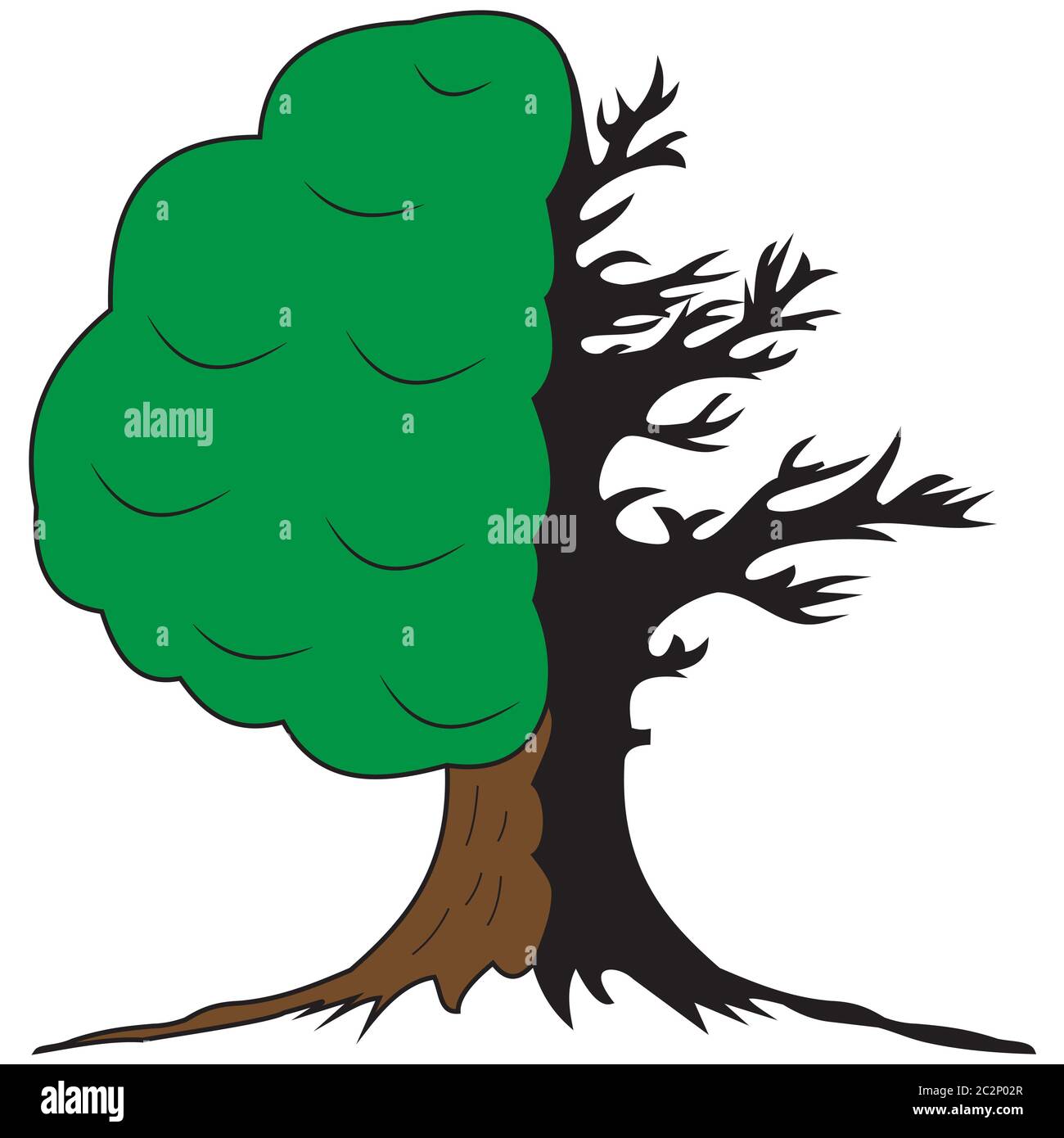 Albero morto vivente Foto Stock