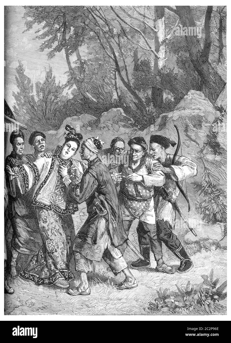 Abbandonata in gioielli, la Regina poteva continuare la sua illustrazione inscritta journeyvintage. Journal des Voyage, Travel Journal, (1880-81). Foto Stock