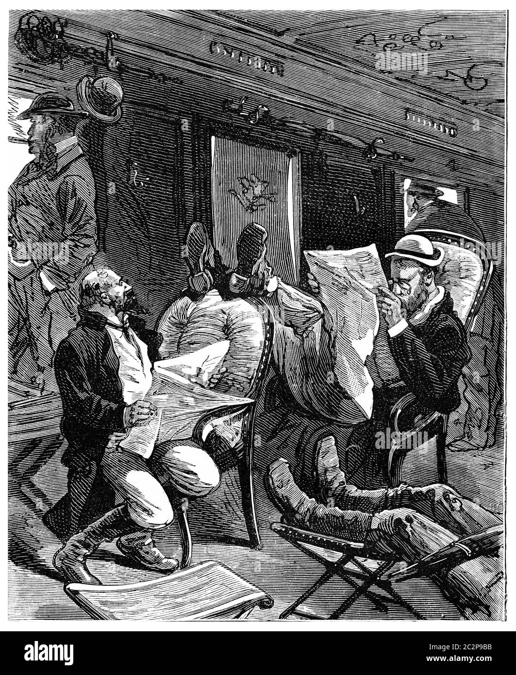 Avventure di un erede in tutto il mondo, Jacques girò bruscamente, immagine vintage incisa. Journal des Voyage, Travel Journal, (1880-81). Foto Stock