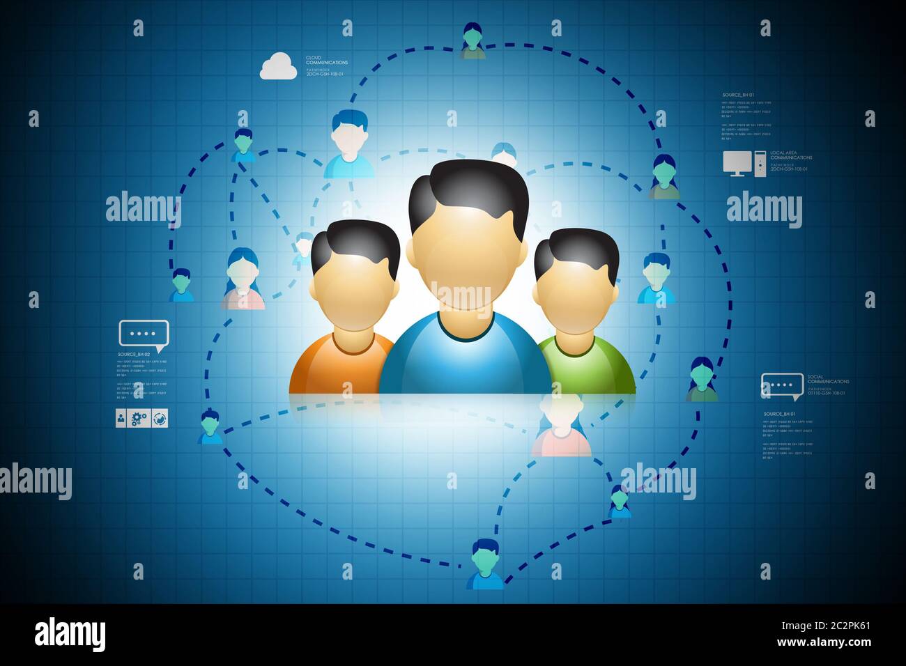 Sociale il concetto di rete Foto Stock