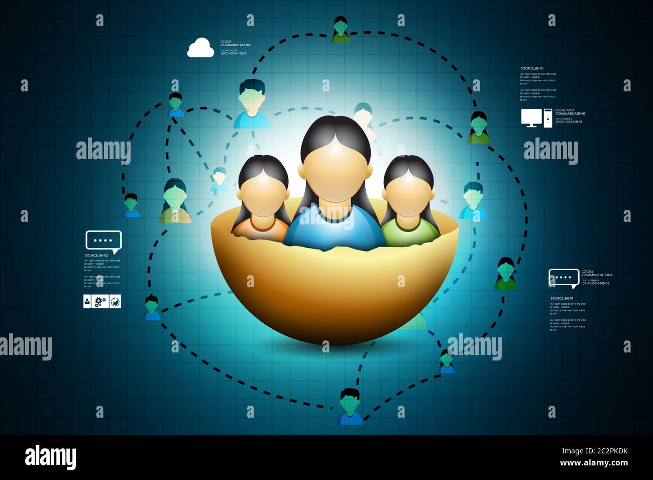 Sociale il concetto di rete Foto Stock