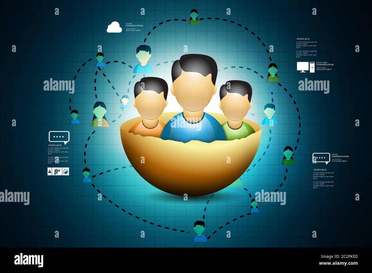 Sociale il concetto di rete Foto Stock