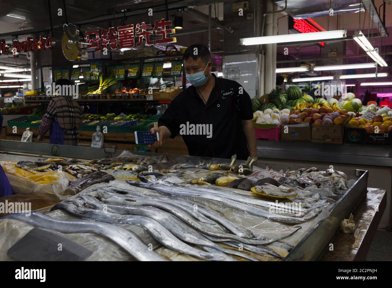 Mercato alimentare di Shanghai Foto Stock