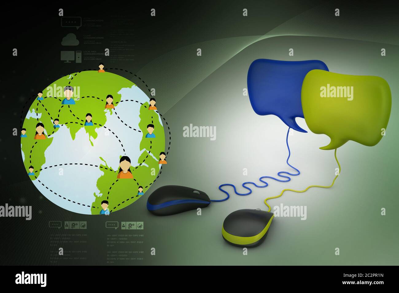 Online il concetto di comunicazione Foto Stock