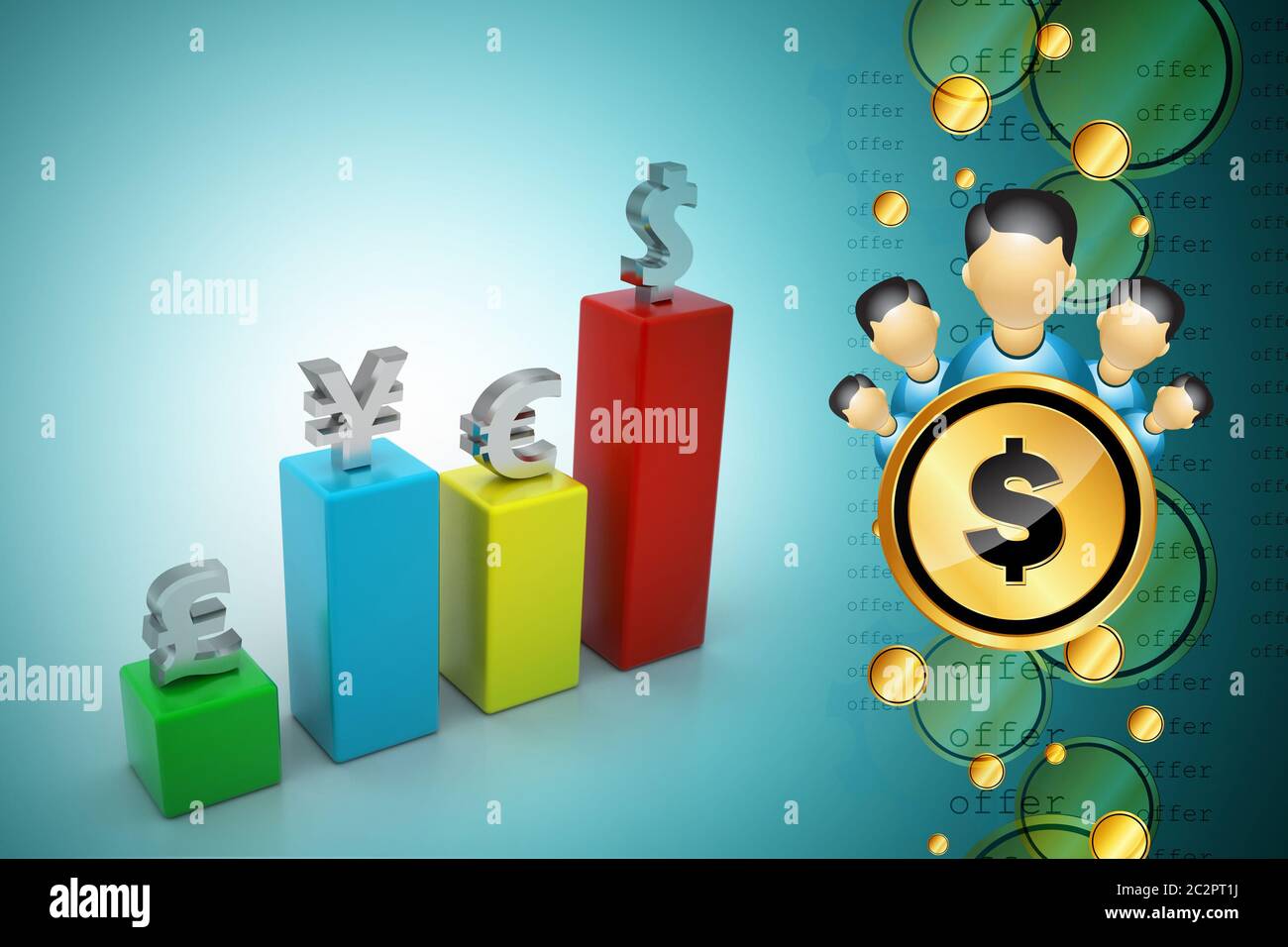 Grafico di valuta Foto Stock