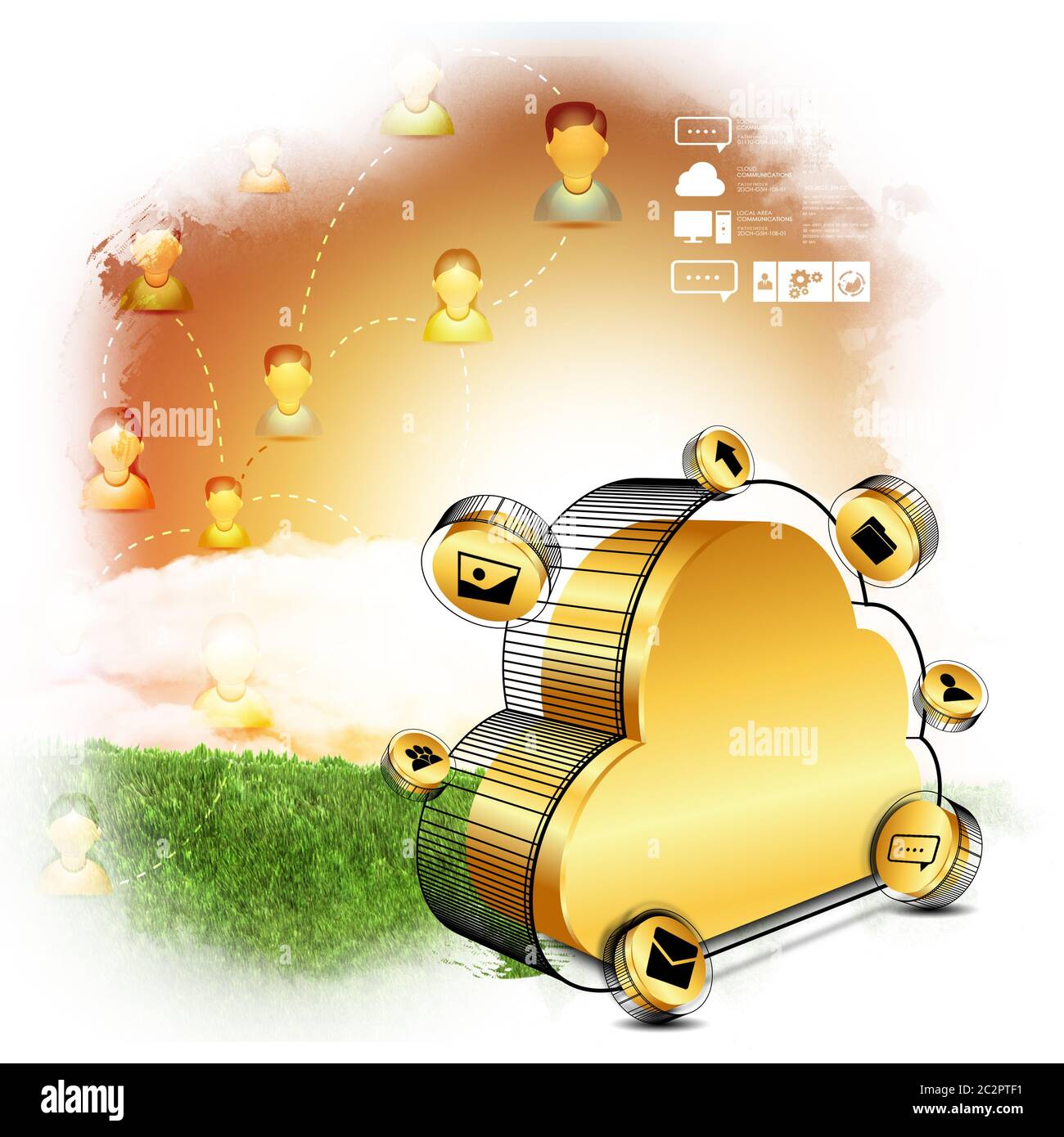 Il cloud computing concept Foto Stock