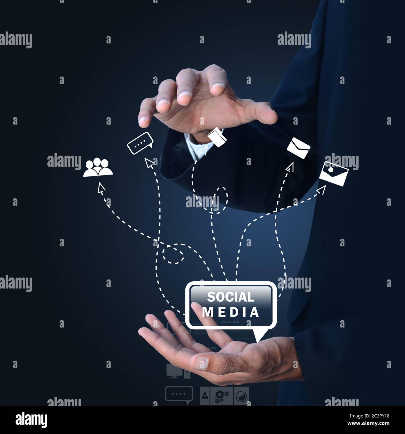 Social media concept Foto Stock