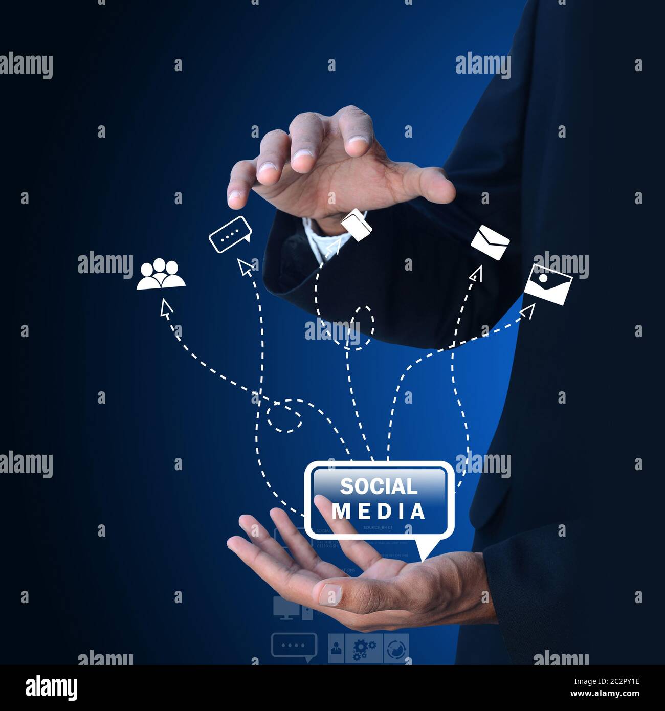 Social media concept Foto Stock