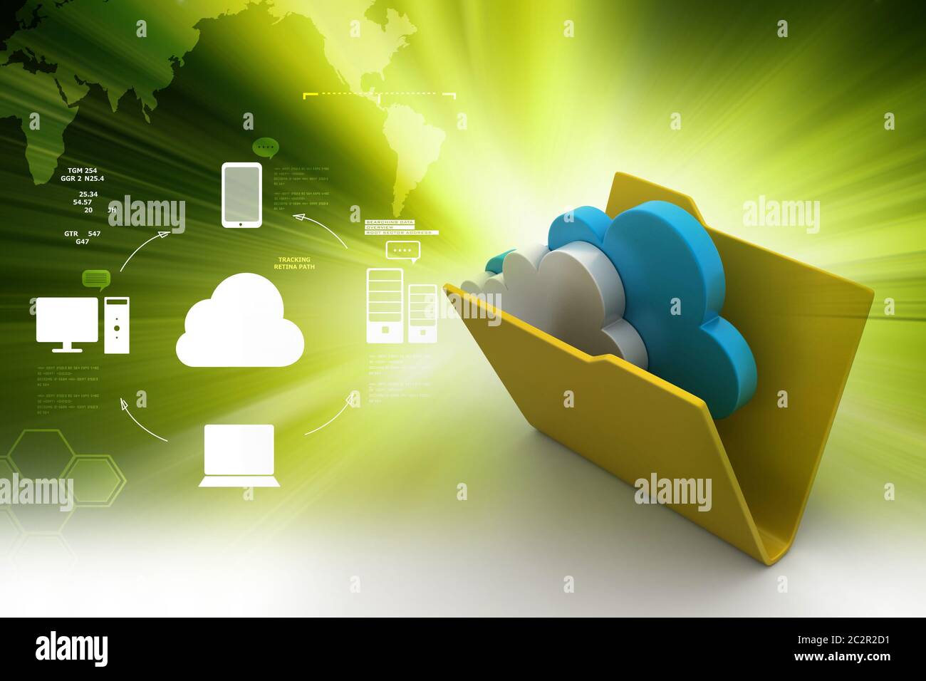 Lo storage cloud concept Foto Stock