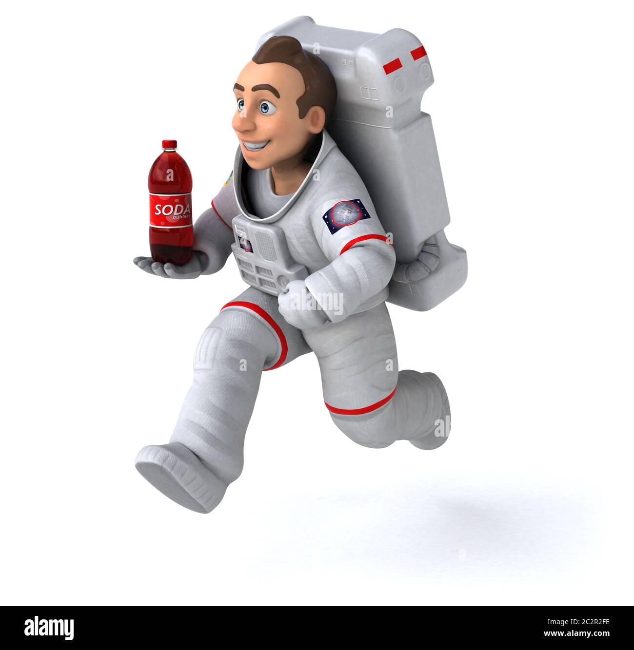 Divertimento astronauta - 3D illustrazione Foto Stock