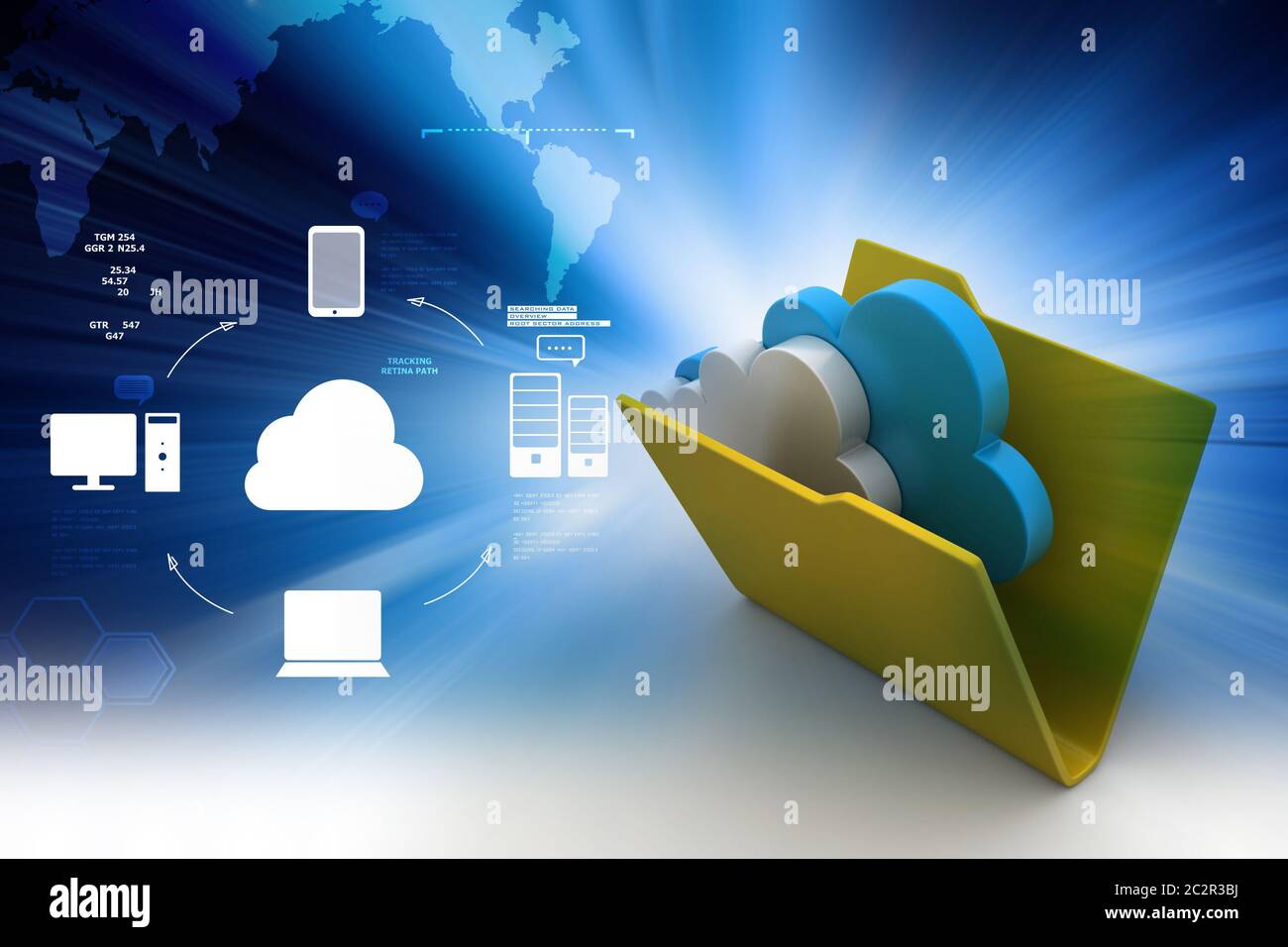 Lo storage cloud concept Foto Stock