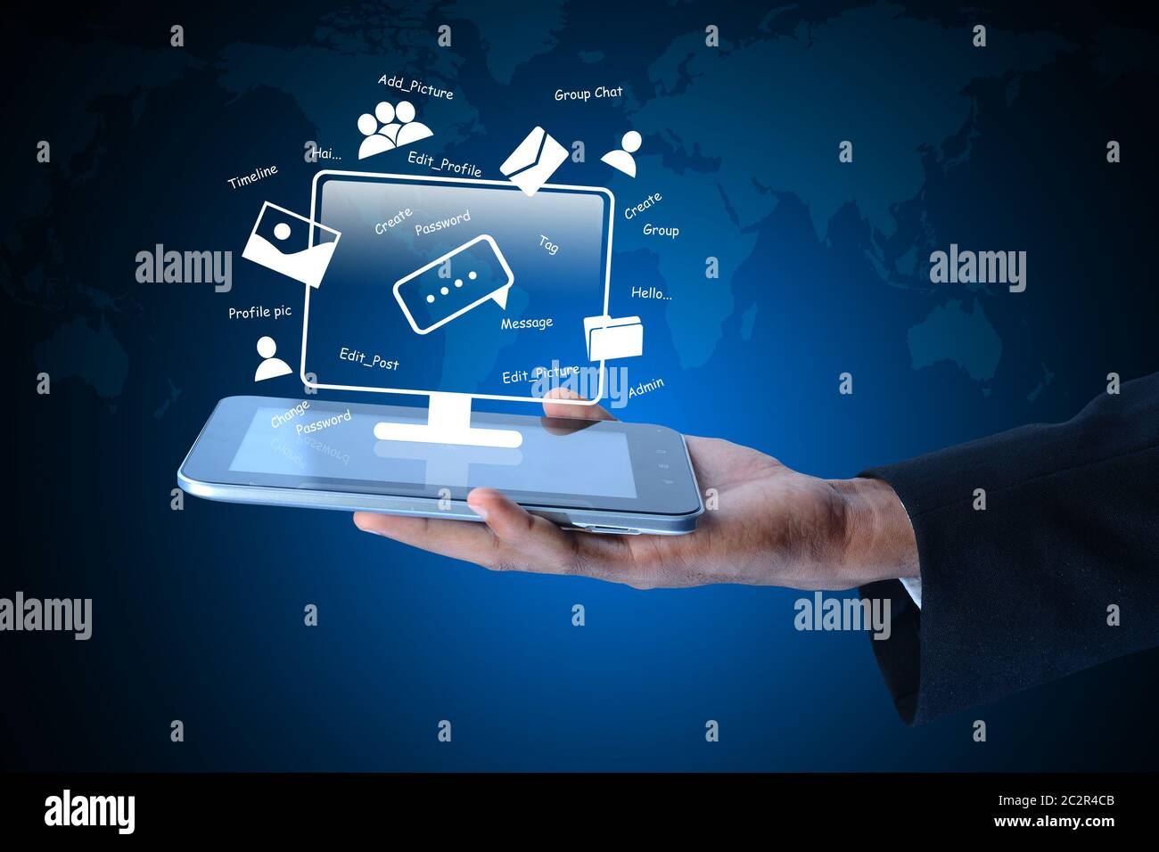 Social media concept Foto Stock