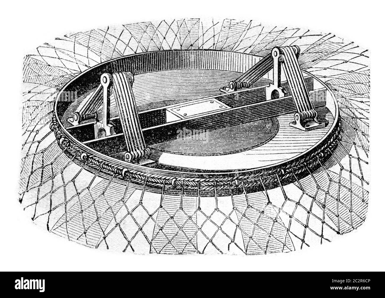 Valvola, illustrazione vintage incisa. Magasin Pittoresque 1870. Foto Stock