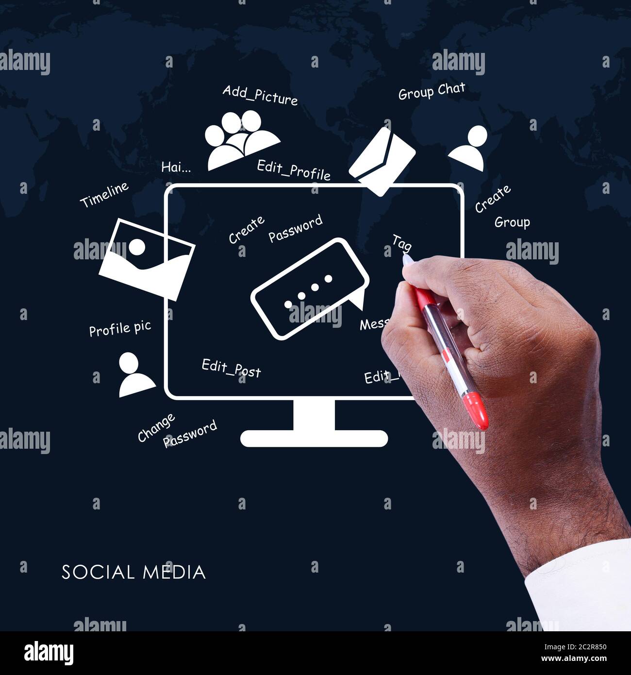Social media concept Foto Stock