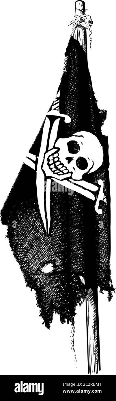 bandiera jolly roger Illustrazione Vettoriale