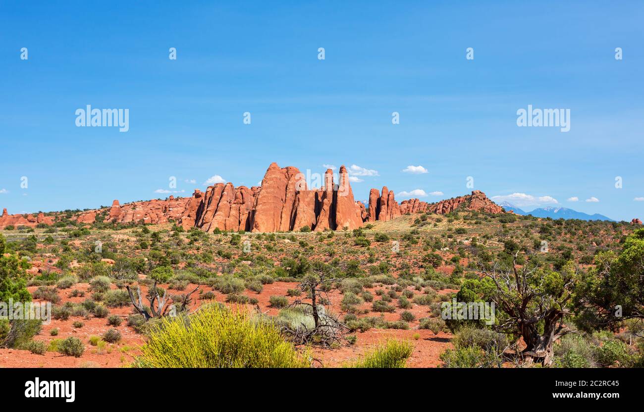 Arches National Park, Utah USA, è uno dei luoghi più famosi d'America. Foto Stock