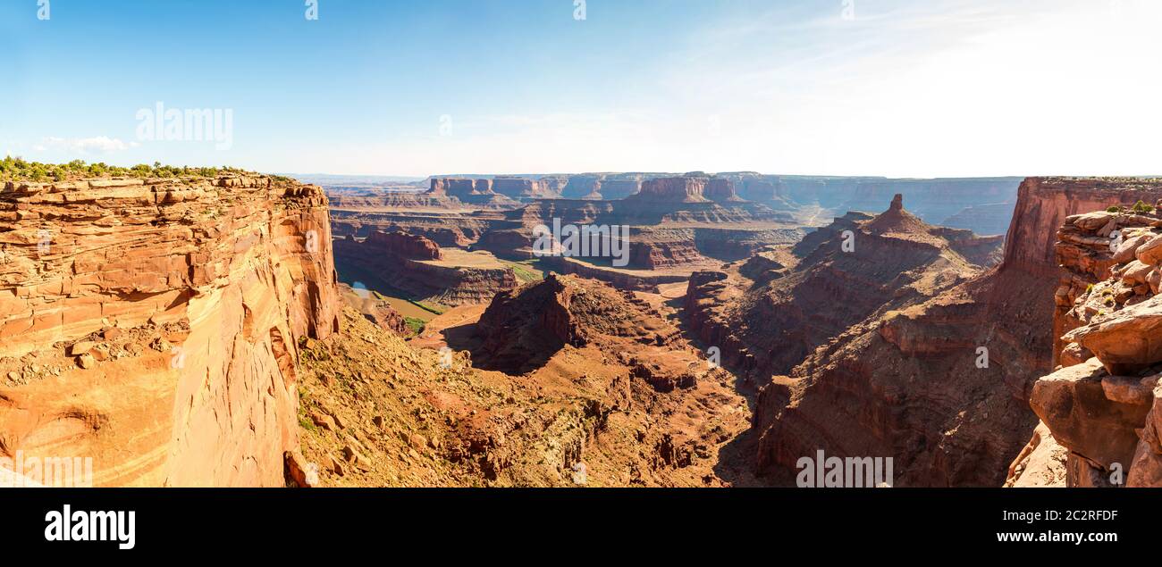 Vista panoramica delle montagne rocciose a Dead Horse State Park, USA Utah Foto Stock