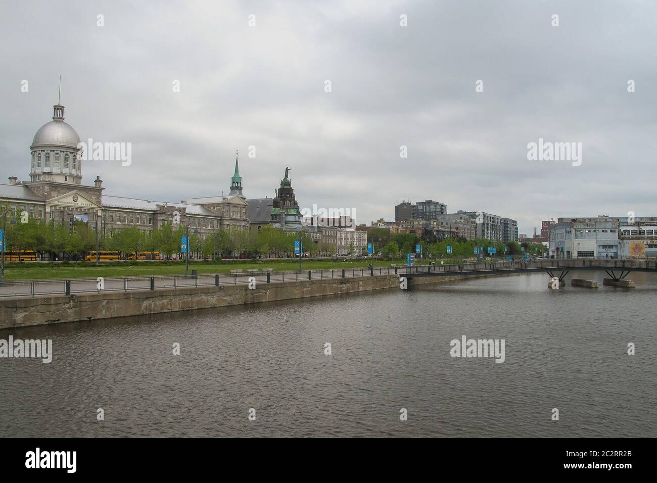 Vista della baia di Montreal sul fiume Saint Laurent, Montreal, Quebec, Canada Foto Stock