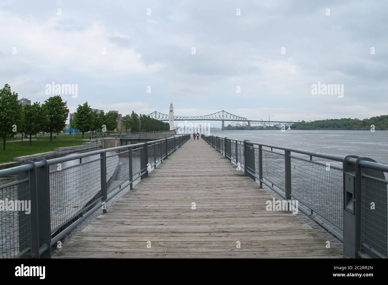 Vista della baia di Montreal sul fiume Saint Laurent, Montreal, Quebec, Canada Foto Stock