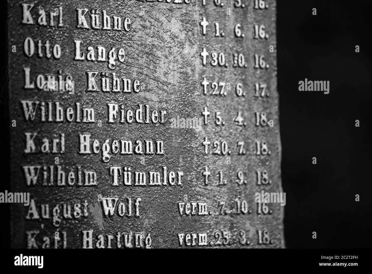 Mägdesprung lapide caduto della guerra mondiale Foto Stock
