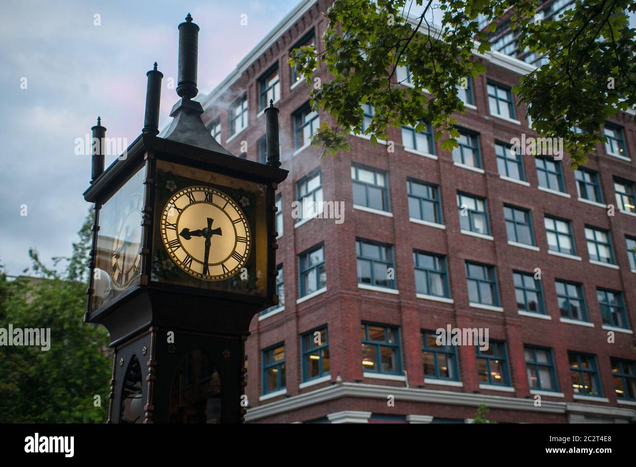 L'orologio a vapore a Gastown, Vancouver, British Columbia, Canada Foto Stock