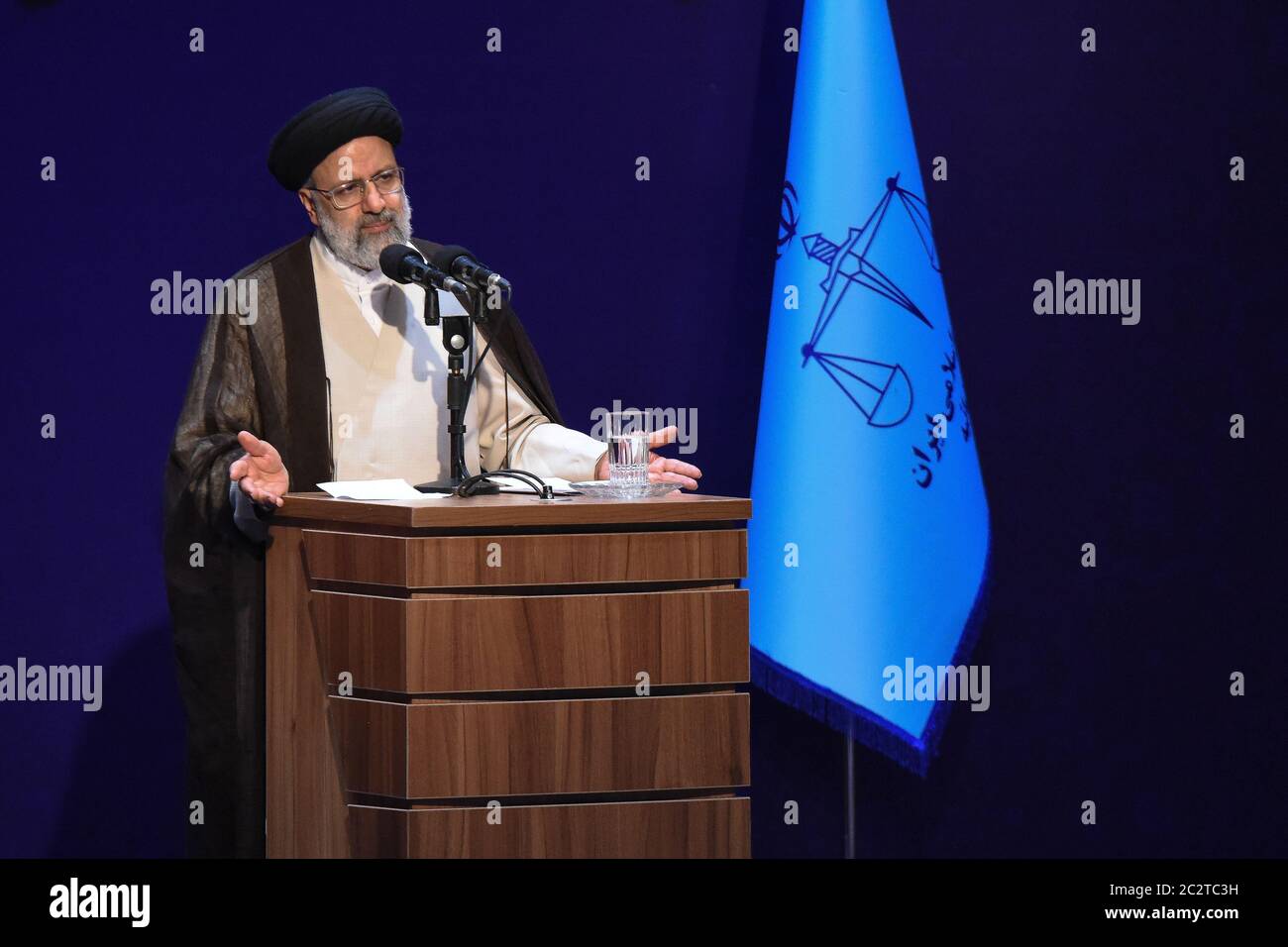 Seyed Ebrahim Raeisi, presidente della Repubblica islamica dell'Iran. Foto Stock