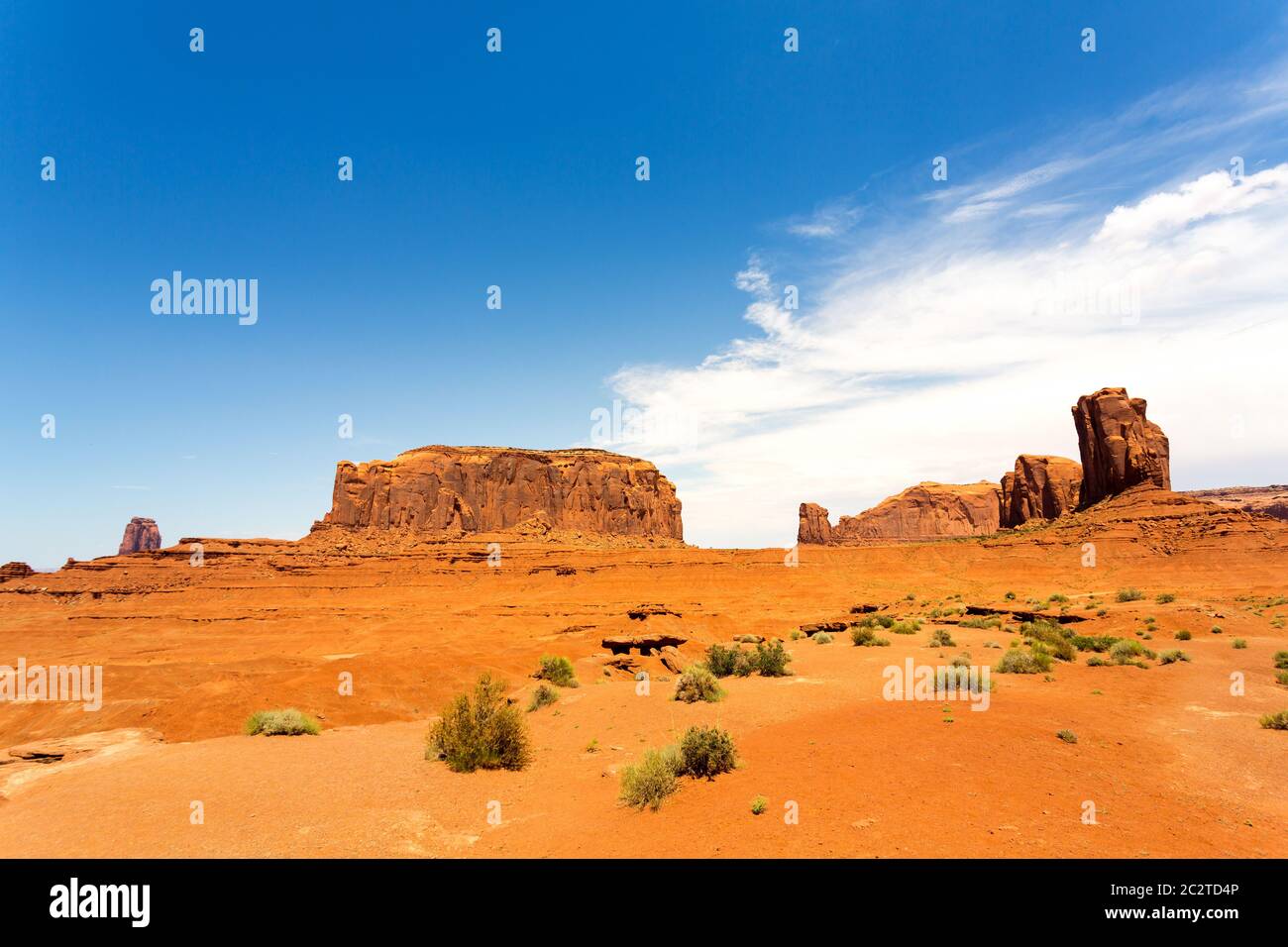 Scenic paesaggio di rocce arenarie a Valle Monumento Nazionale parco tribale Navajo,, USA Utah Foto Stock