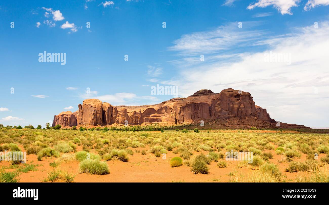 Valle Monumento Nazionale parco tribale panorama, USA Utah Foto Stock