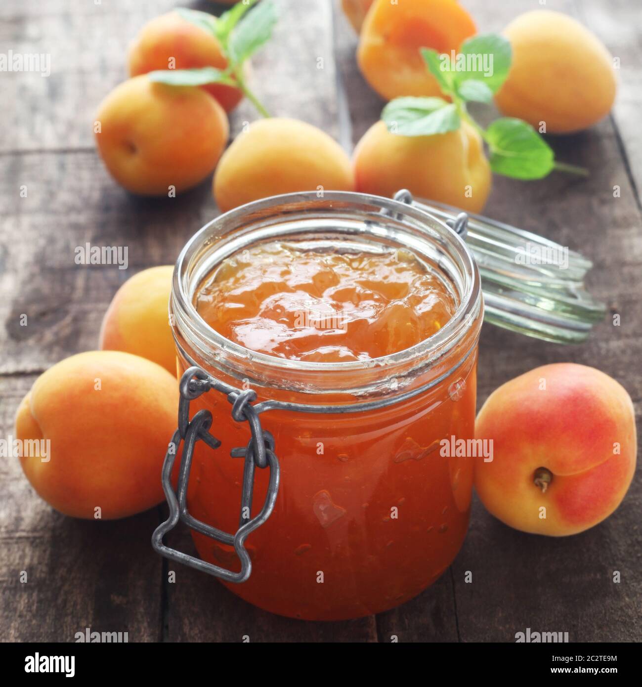 Marmellata di albicocche Foto Stock