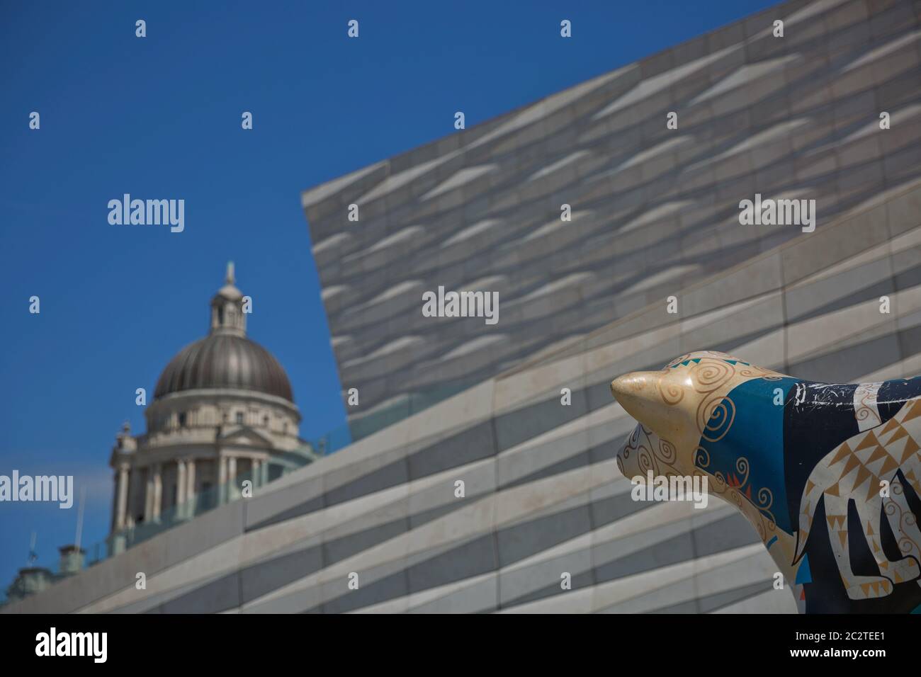 Port of Liverpool Building (o Dock Office) a Pier Head, lungo il lungomare di Liverpool, Inghilterra Foto Stock