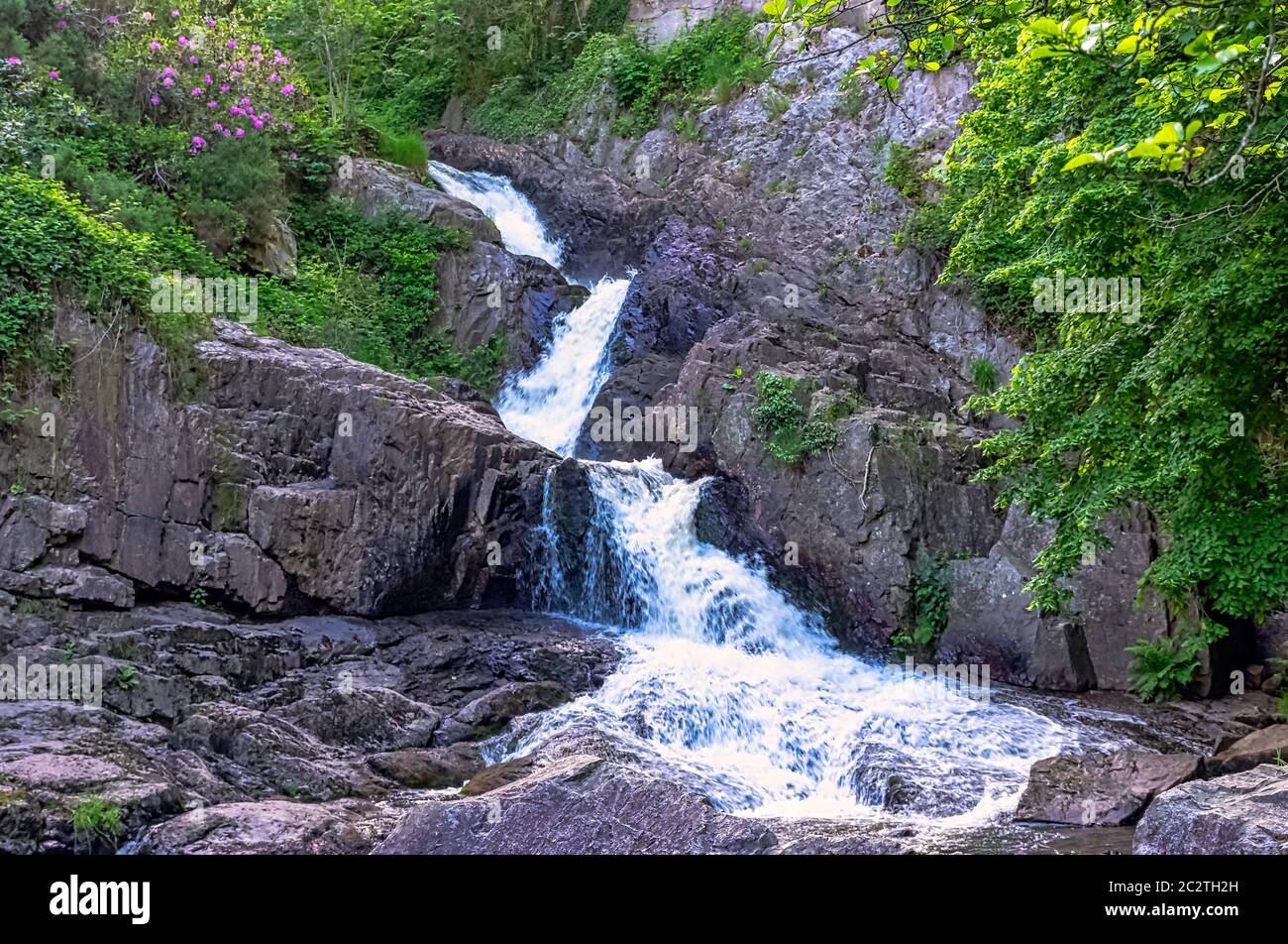 La Grande Cascade - la Grande cascata della Cance e CanÃ§sui fiumi - le Neufbourg, Normandia, Francia Foto Stock