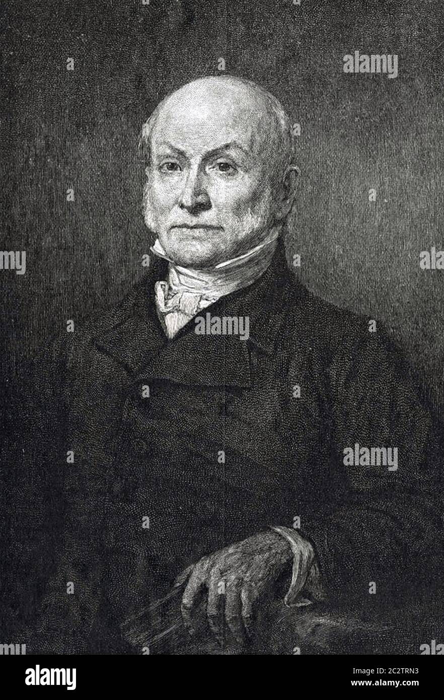 JOHN QUINCY ADAMS (1767-1848) uomo di stato americano e 6 ° presidente degli Stati Uniti Foto Stock