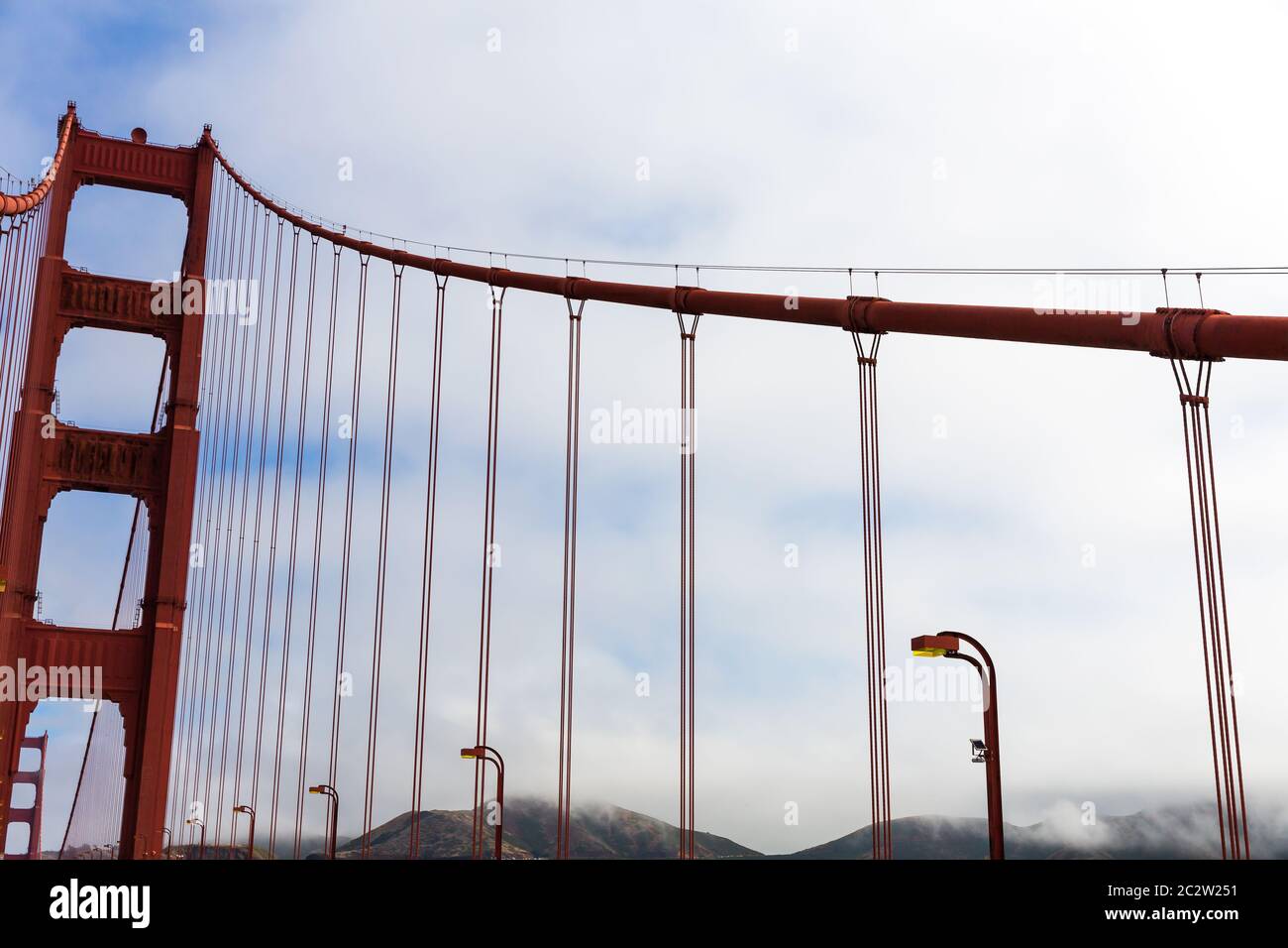 Costruzione di ponti sul Golden Gate Bridge a San Francisco USA Foto Stock