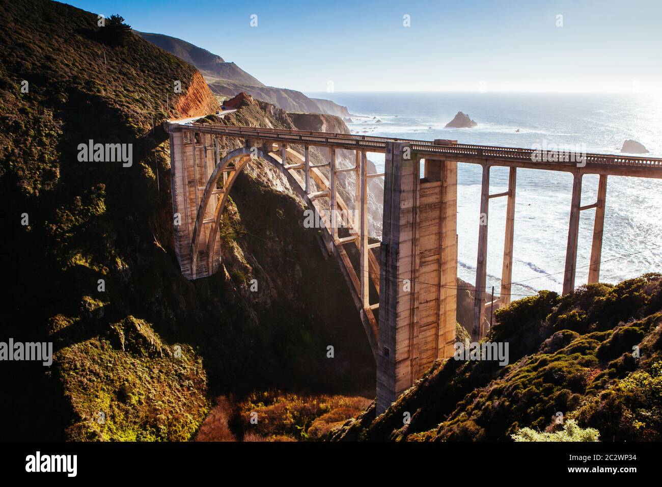 Ponte Bixby e costa a Big sur USA Foto Stock