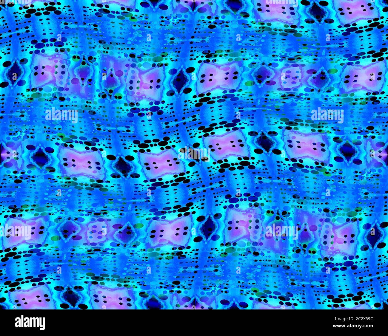 Ellissi intricati in viola blu rosa viola e gradiente nero Foto Stock