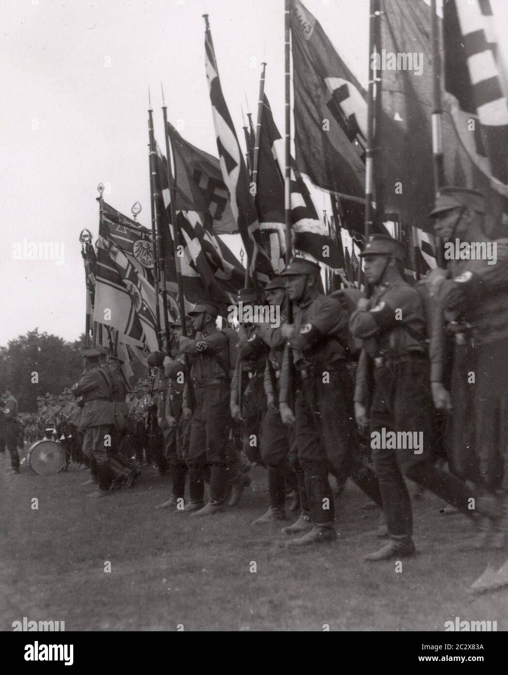 Foto del Partito nazista Rally nel 1933 a Nuernberg Heinrich Hoffmann Fotografie 1933 fotografo ufficiale di Adolf Hitler, e un politico e editore nazista, che era un membro del circolo intimo di Hitler. Foto Stock