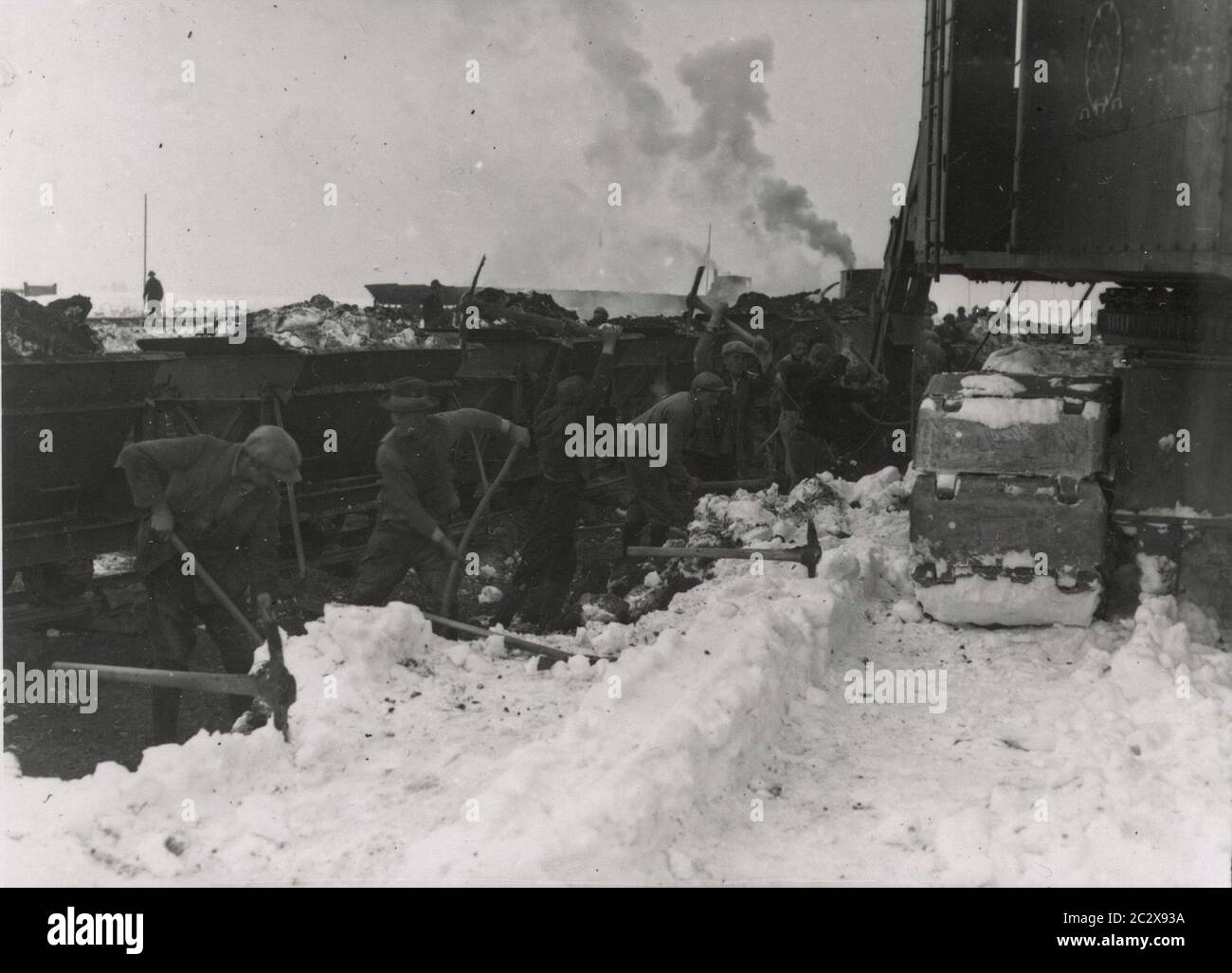 Sito di costruzione del Reichsautobahn Heinrich Hoffmann Fotografie 1933 fotografo ufficiale di Adolf Hitler, e un politico e editore nazista, che era un membro del circolo intimo di Hitler. Foto Stock