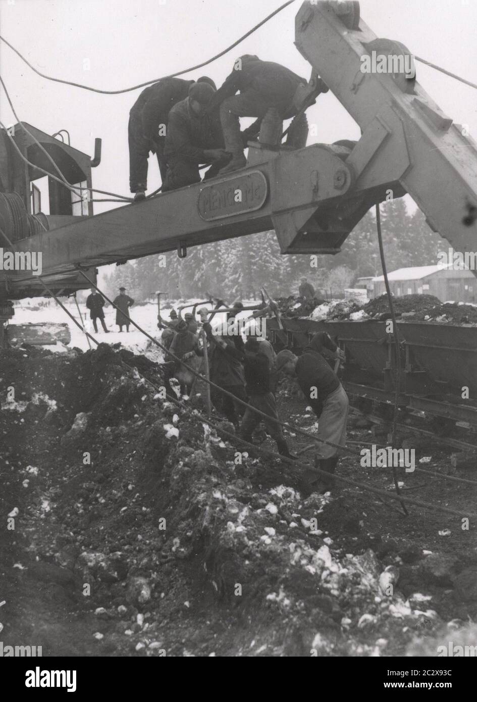Sito di costruzione del Reichsautobahn Heinrich Hoffmann Fotografie 1933 fotografo ufficiale di Adolf Hitler, e un politico e editore nazista, che era un membro del circolo intimo di Hitler. Foto Stock