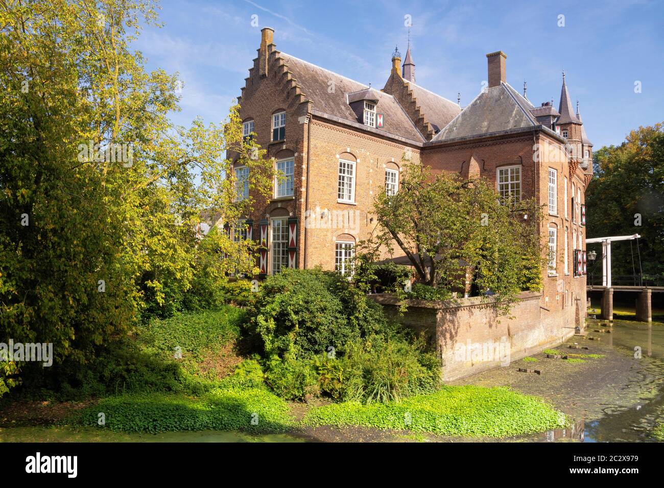 Maurick castello nei pressi del villaggio olandese di Vught Foto Stock