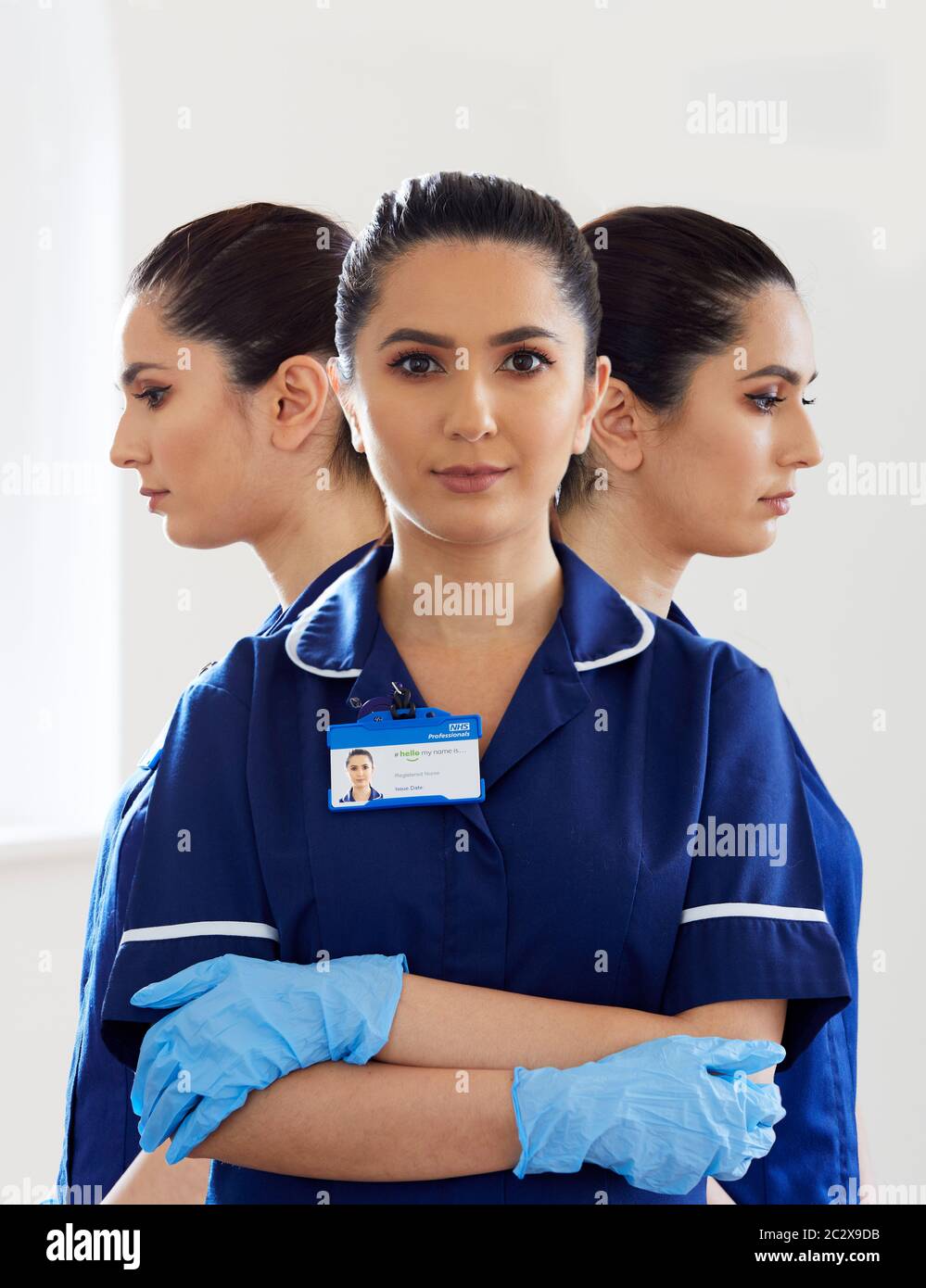 Ritratto di infermiere insieme Foto Stock