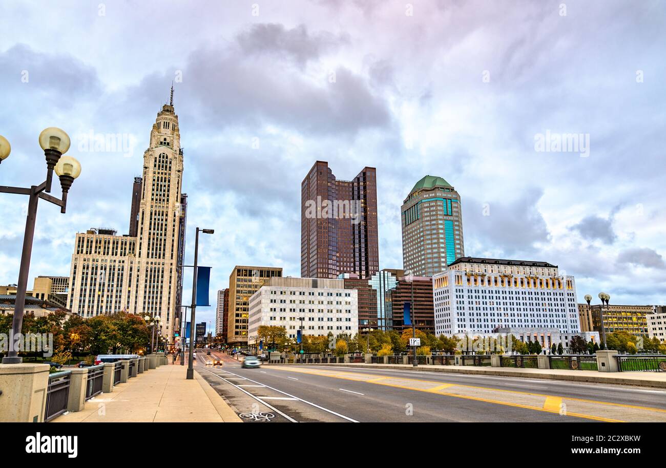 Paesaggio urbano di Columbus - Ohio, Stati Uniti Foto Stock