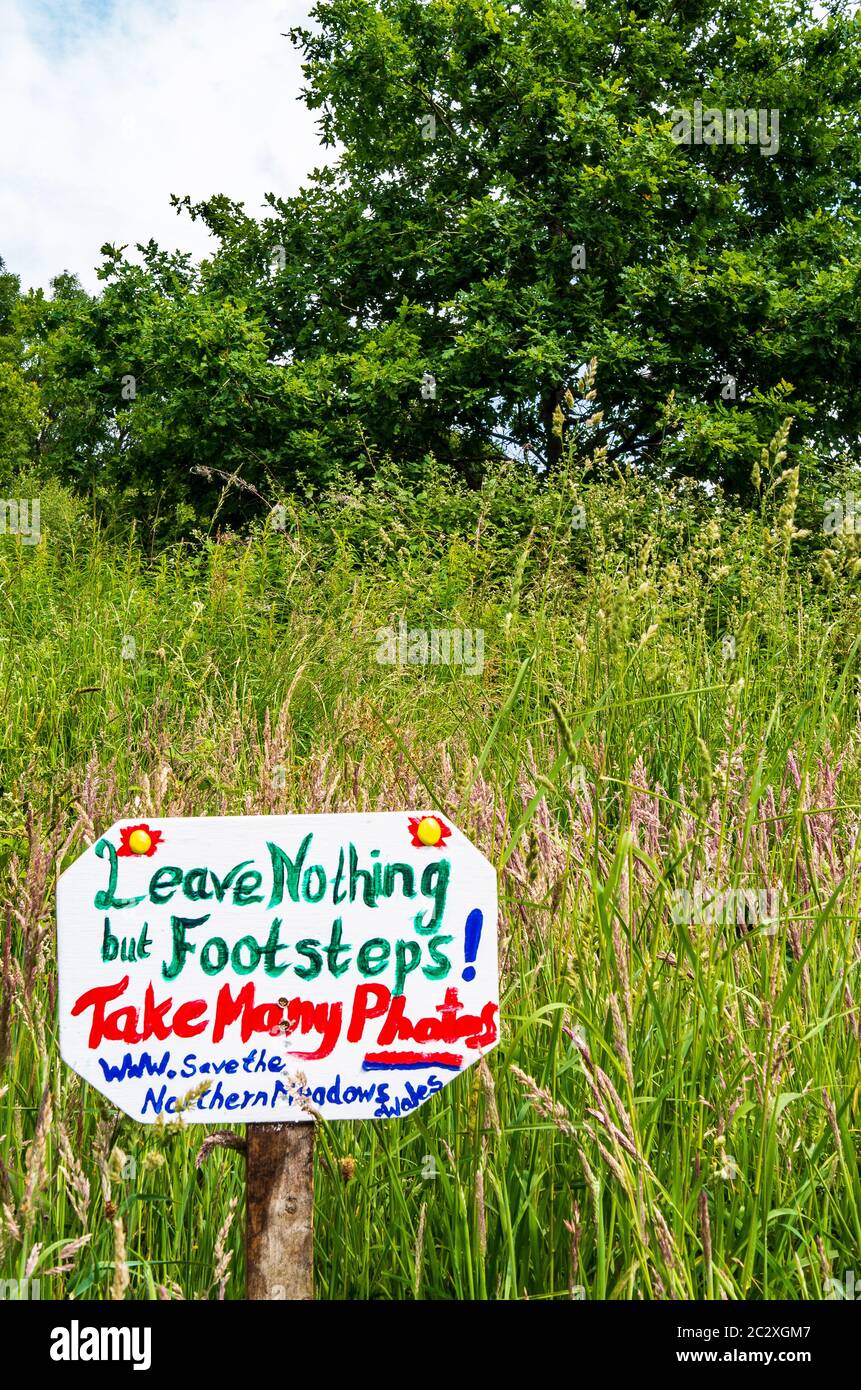 Estinzione ribellione protesta contro la collocazione di un nuovo ospedale su un prato selvaggio sensibile all'ambiente. Foto Stock
