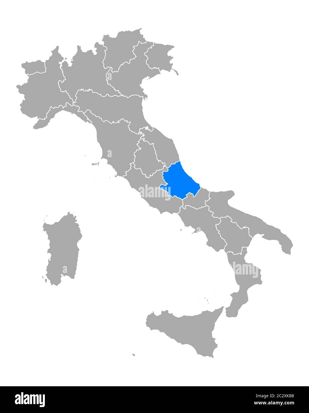 Mappa di Abruzzo in Italia Foto stock - Alamy